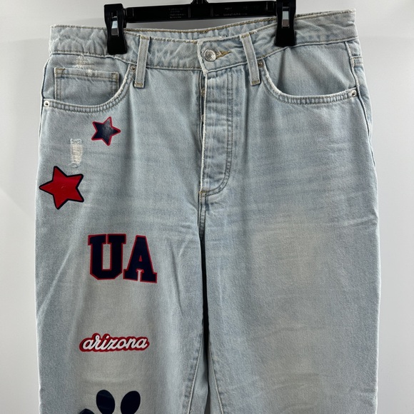 Custom One-of-a-Kind University of Arizona Mom Jeans – Forever 21 Light Wash - Picture 3 of 9
